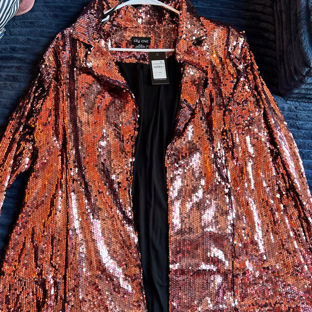 City Chic Sequin blazer/jacket.